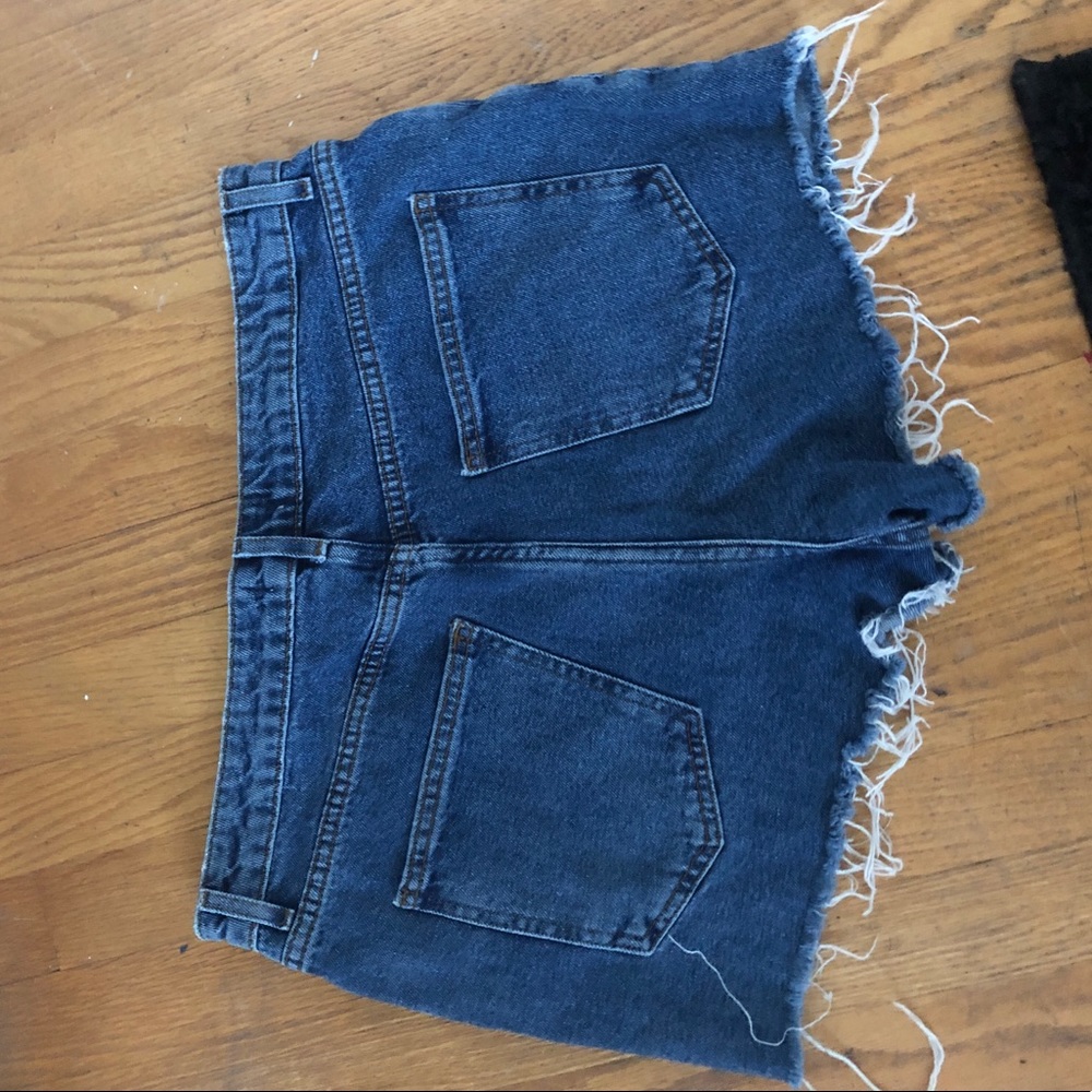 High rise jean shorts